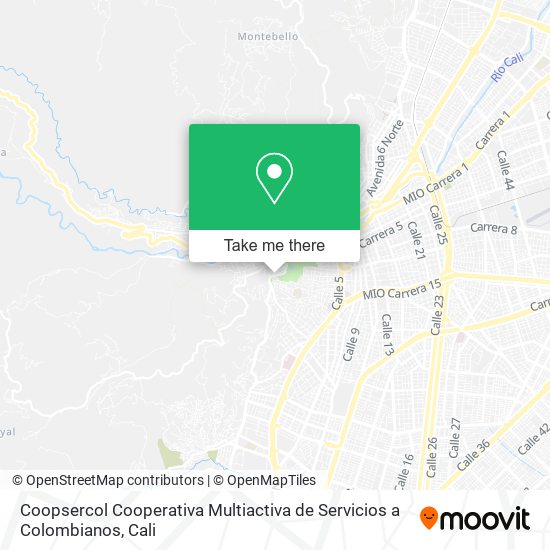 Mapa de Coopsercol Cooperativa Multiactiva de Servicios a Colombianos