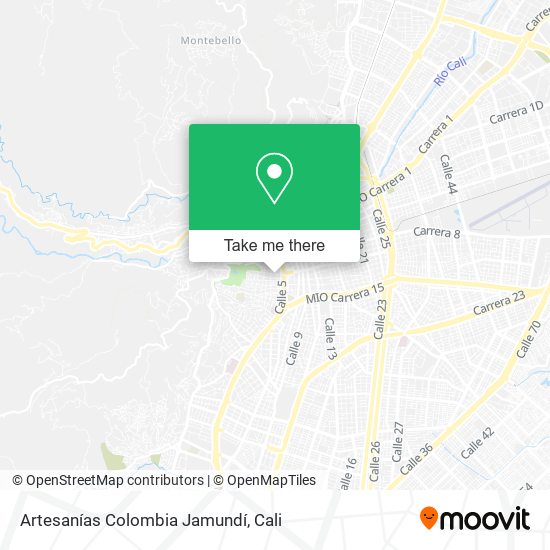 Mapa de Artesanías Colombia Jamundí