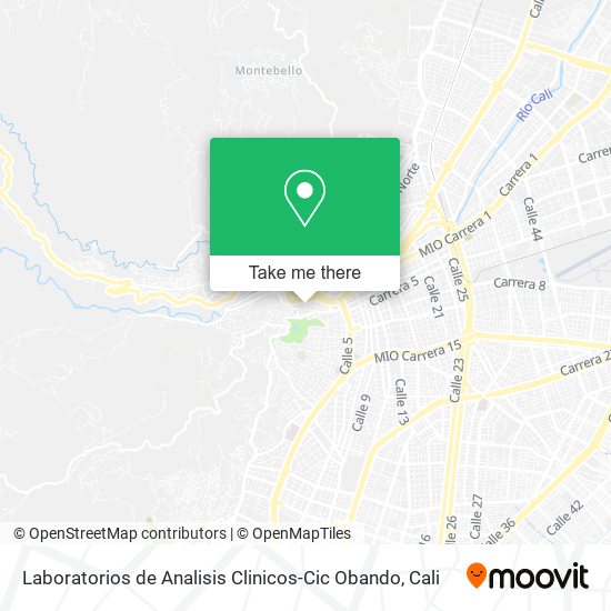 Mapa de Laboratorios de Analisis Clinicos-Cic Obando