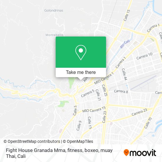 Mapa de Fight House Granada Mma, fitness, boxeo, muay Thai