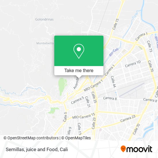 Semillas, juice and Food map