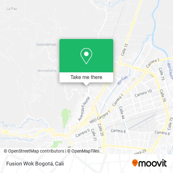 Mapa de Fusion Wok Bogotá