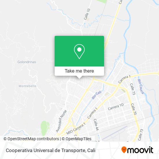 Cooperativa Universal de Transporte map