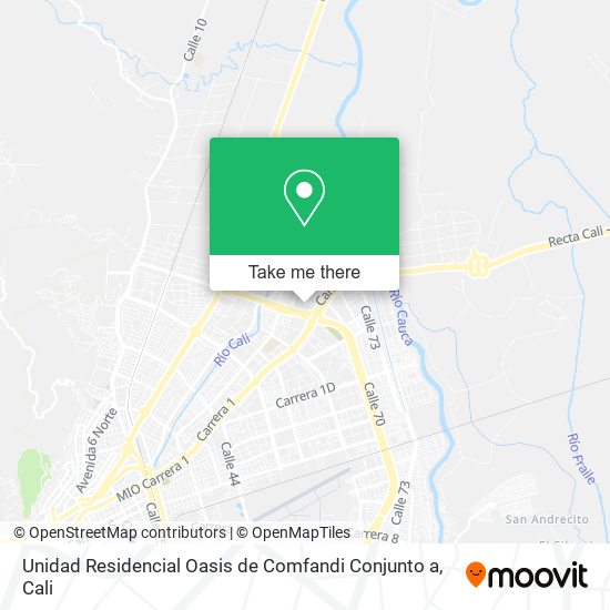 Mapa de Unidad Residencial Oasis de Comfandi Conjunto a