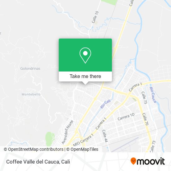 Mapa de Coffee Valle del Cauca