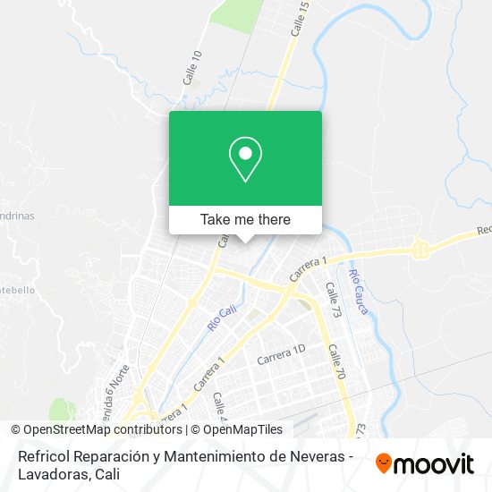 Mapa de Refricol Reparación y Mantenimiento de Neveras - Lavadoras