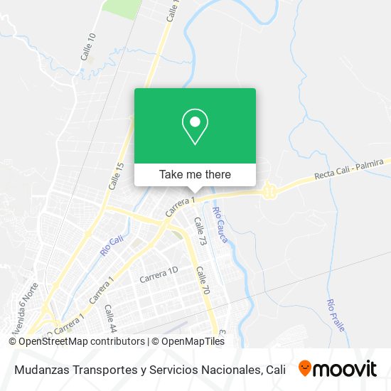 Mapa de Mudanzas Transportes y Servicios Nacionales