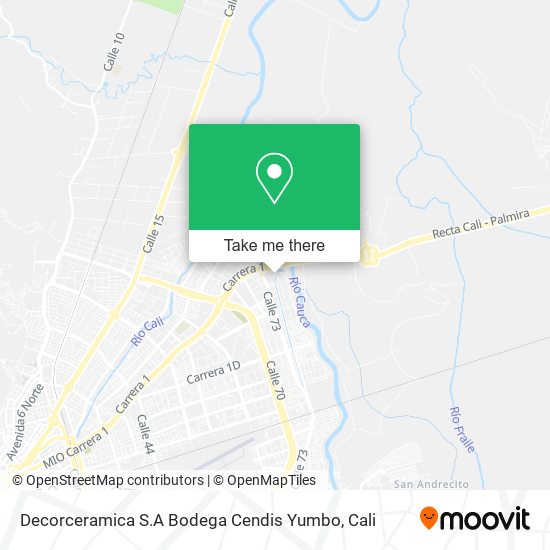 Decorceramica S.A Bodega Cendis Yumbo map