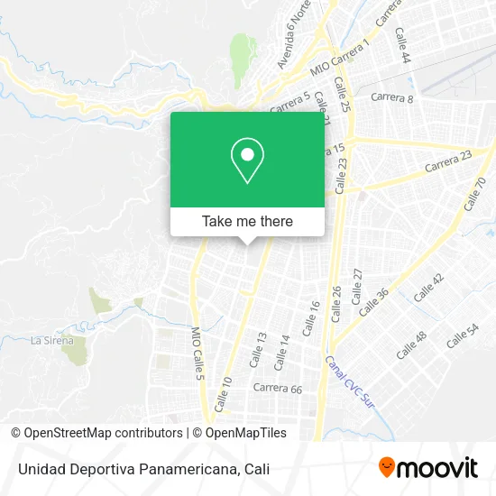 Unidad Deportiva Panamericana map