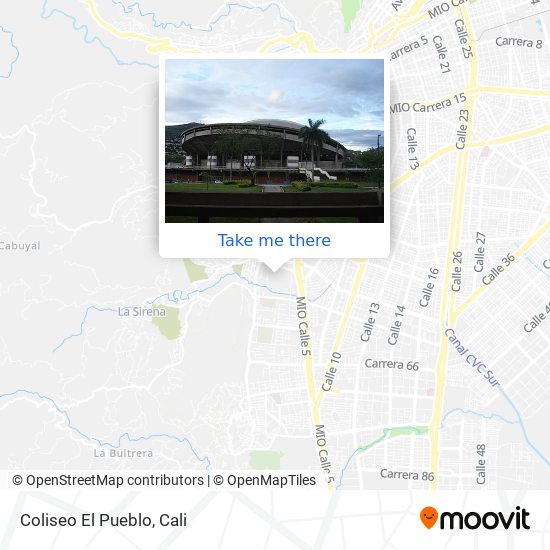 Mapa de Coliseo El Pueblo
