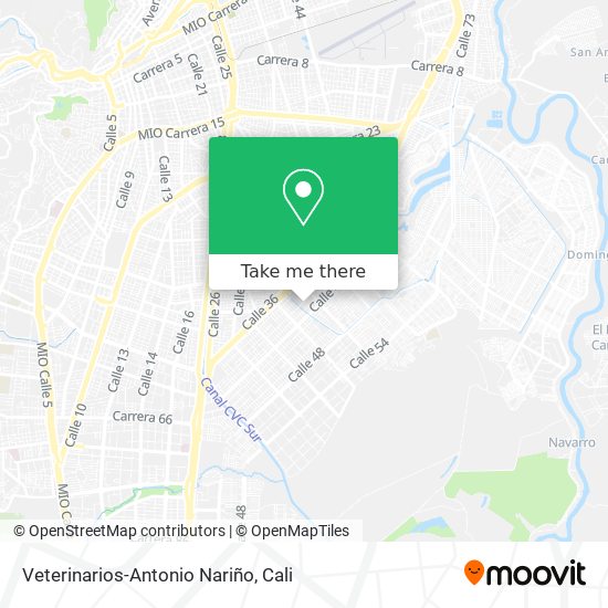 Veterinarios-Antonio Nariño map