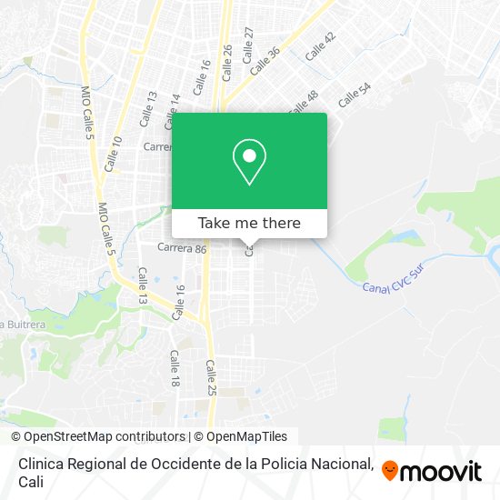 Clinica Regional de Occidente de la Policia Nacional map