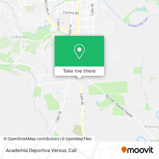 Mapa de Academia Deportiva Versus