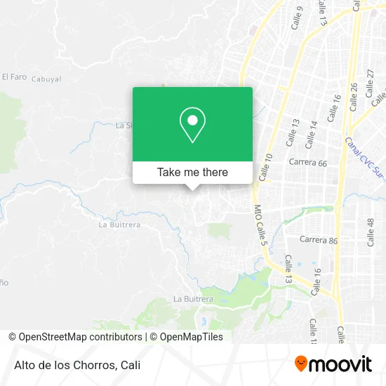 Alto de los Chorros map