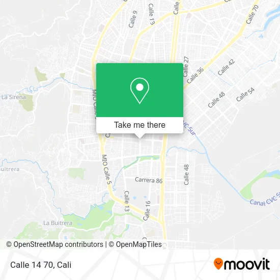 Calle 14 70 map
