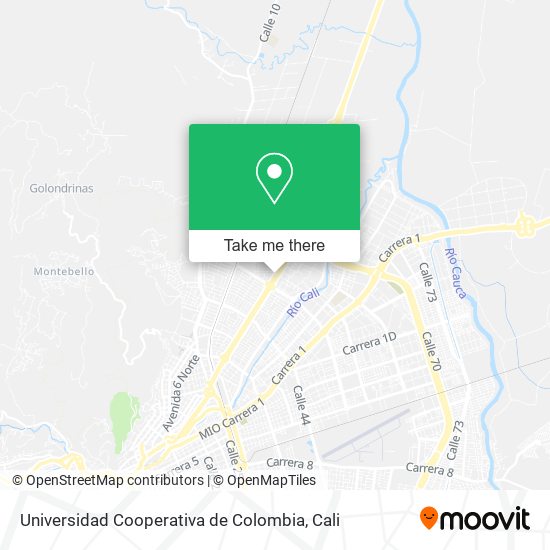 Universidad Cooperativa de Colombia map