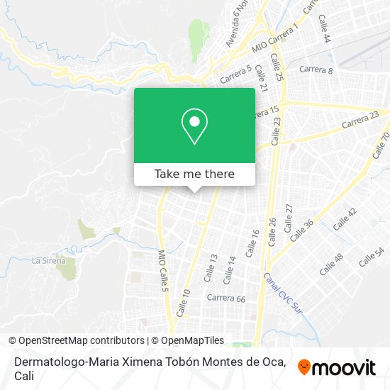 Mapa de Dermatologo-Maria Ximena Tobón Montes de Oca