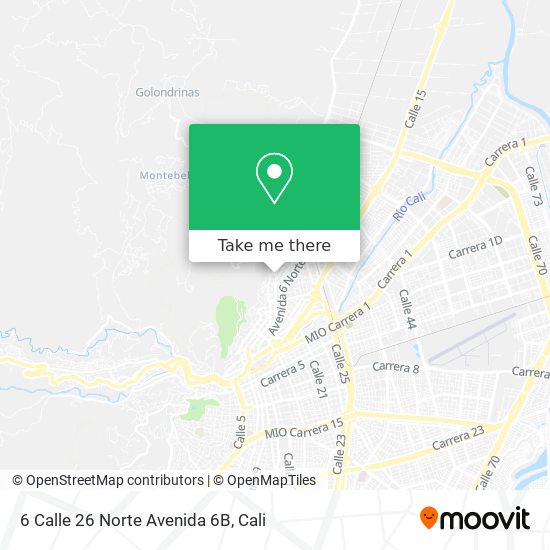 Mapa de 6 Calle 26 Norte Avenida 6B