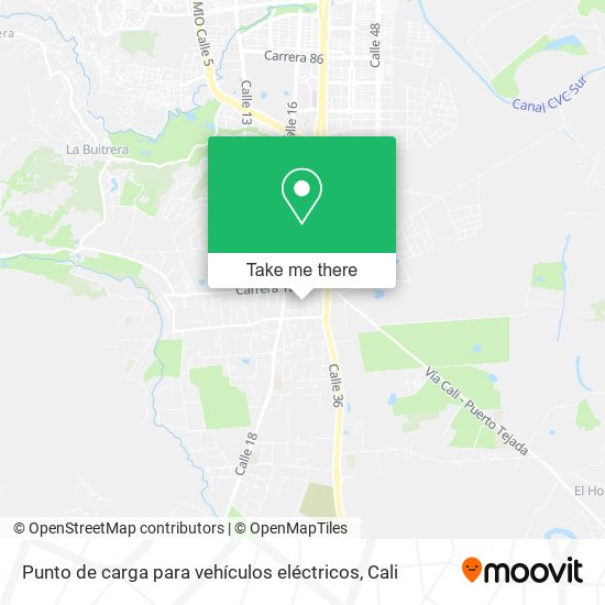 Punto de carga para vehículos eléctricos map