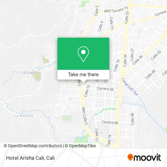 Hotel Arisha Cali map