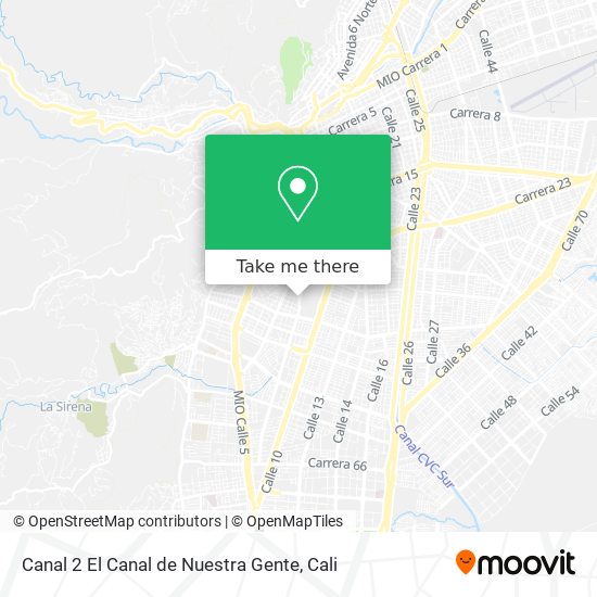 Canal 2 El Canal de Nuestra Gente map