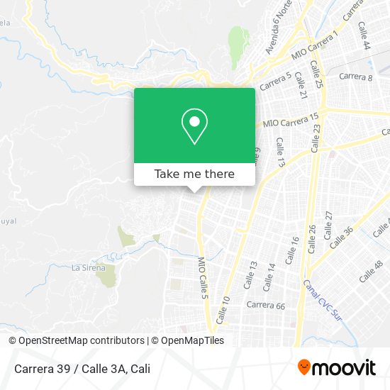 Carrera 39 / Calle 3A map