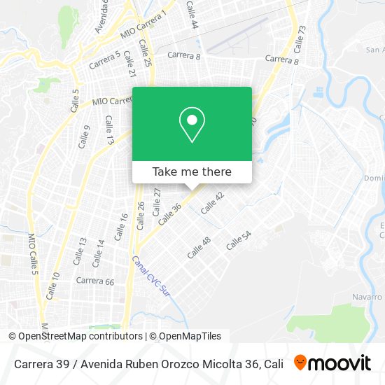 Mapa de Carrera 39 / Avenida Ruben Orozco Micolta 36