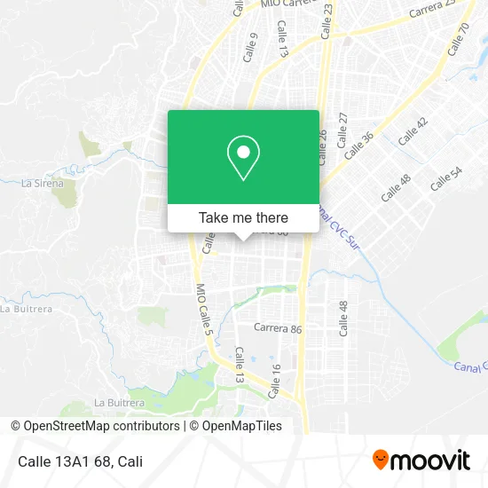 Calle 13A1 68 map