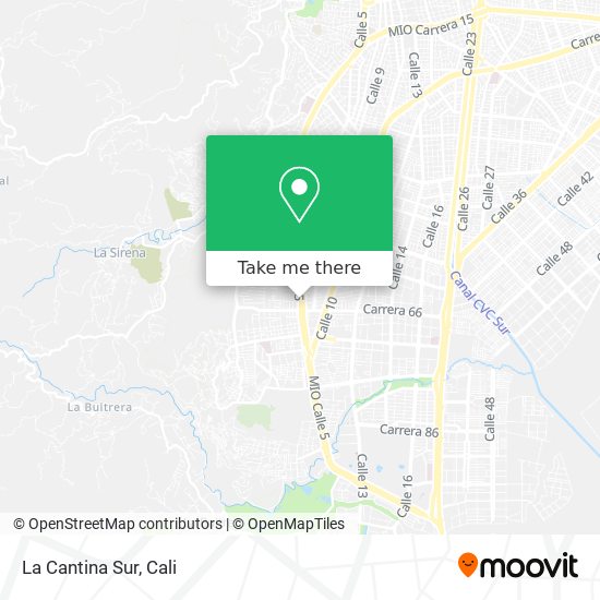 Mapa de La Cantina Sur