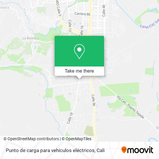 Punto de carga para vehículos eléctricos map