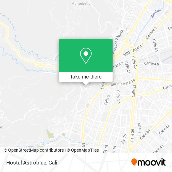 Hostal Astroblue map