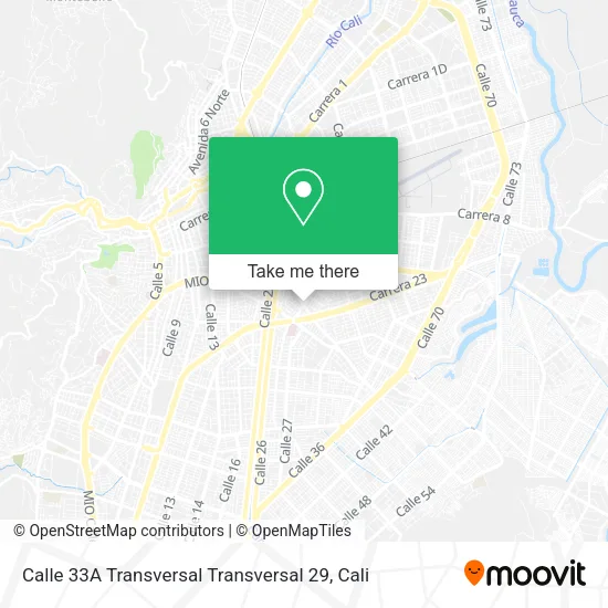 Mapa de Calle 33A Transversal Transversal 29