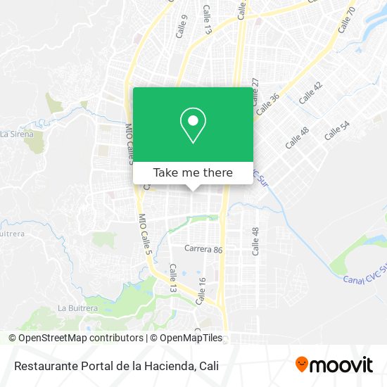 Restaurante Portal de la Hacienda map