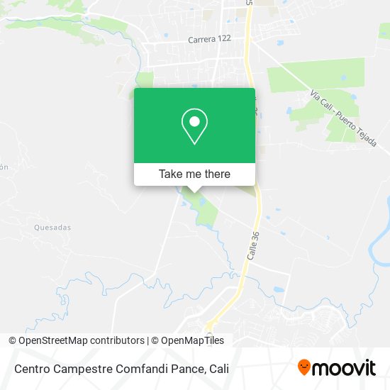 Centro Campestre Comfandi Pance map