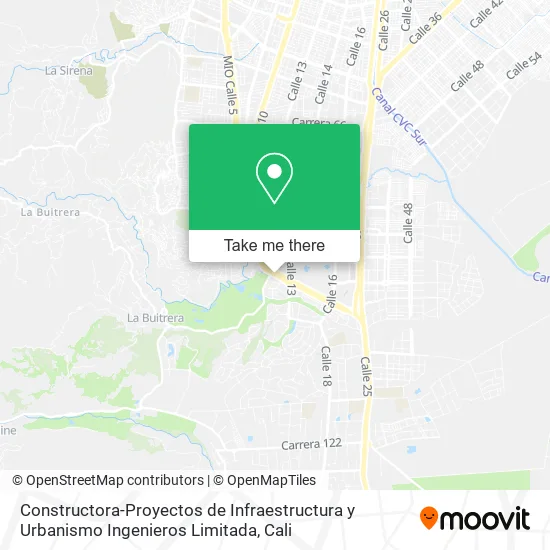 Mapa de Constructora-Proyectos de Infraestructura y Urbanismo Ingenieros Limitada