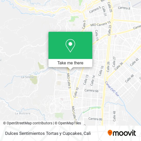 Mapa de Dulces Sentimientos Tortas y Cupcakes