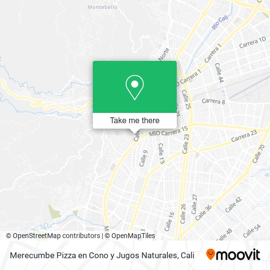 Mapa de Merecumbe Pizza en Cono y Jugos Naturales