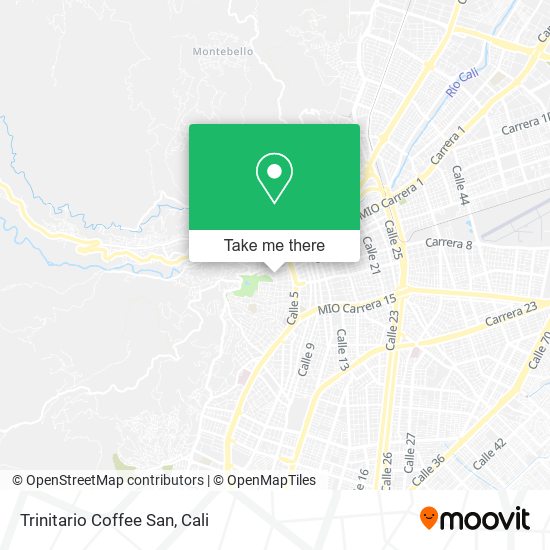 Trinitario Coffee San map