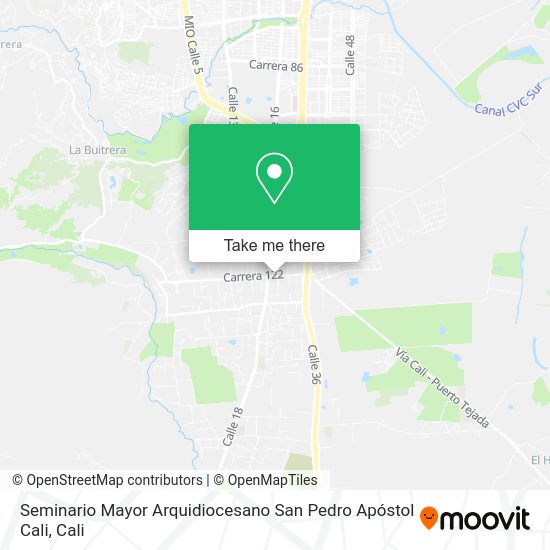Mapa de Seminario Mayor Arquidiocesano San Pedro Apóstol Cali