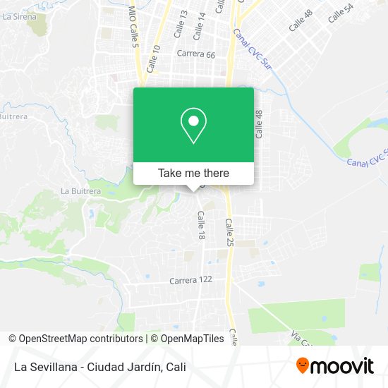 Mapa de La Sevillana - Ciudad Jardín