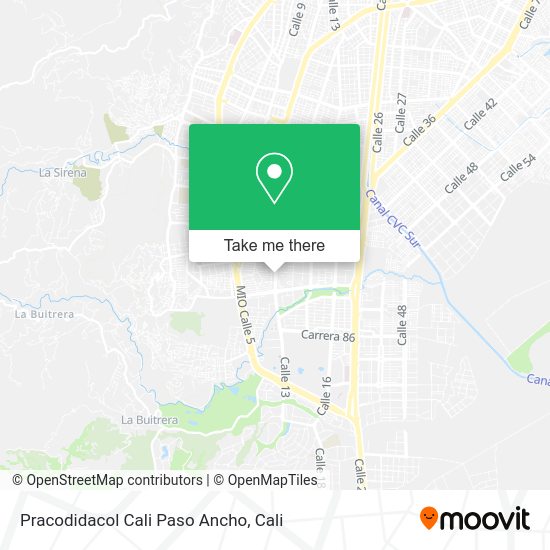 Pracodidacol Cali Paso Ancho map