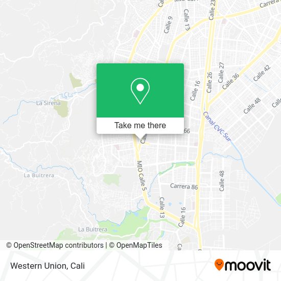 Mapa de Western Union