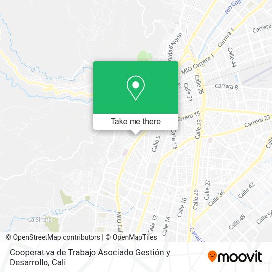 Cooperativa de Trabajo Asociado Gestión y Desarrollo map