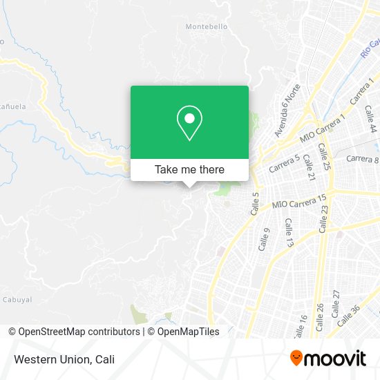 Mapa de Western Union