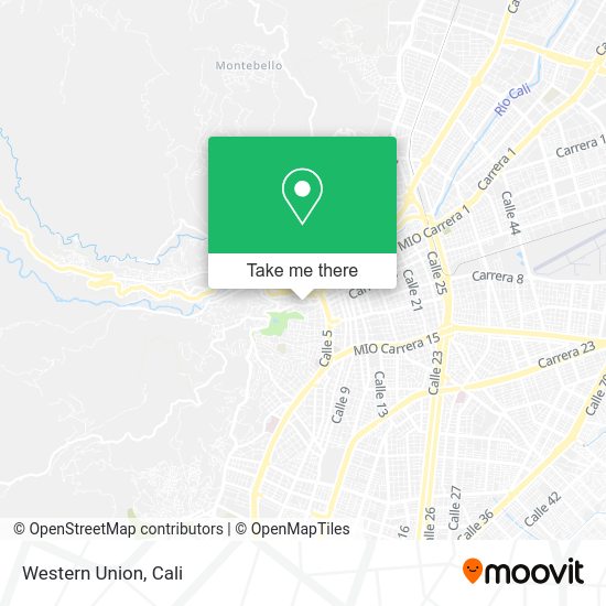 Mapa de Western Union