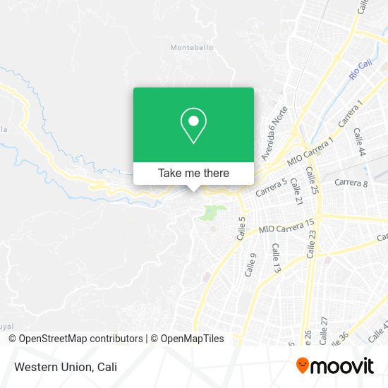 Mapa de Western Union