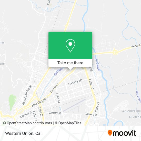 Mapa de Western Union