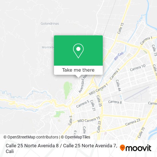 Calle 25 Norte Avenida 8 / Calle 25 Norte Avenida 7 map