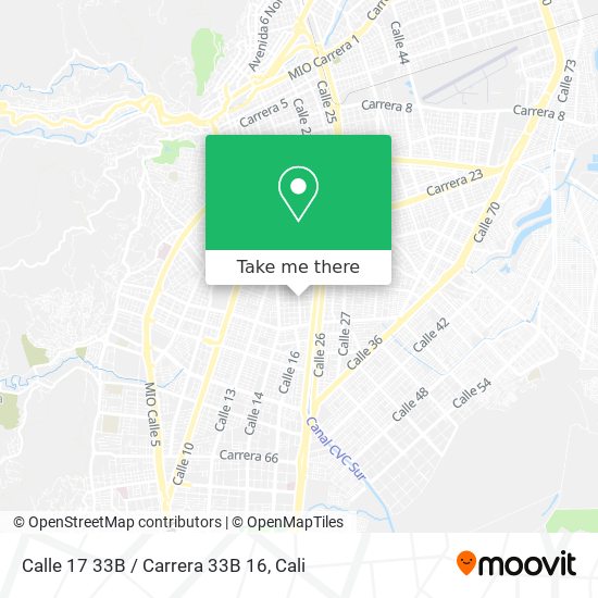 Calle 17 33B / Carrera 33B 16 map