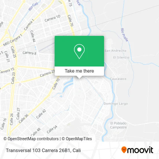 Mapa de Transversal 103 Carrera 26B1